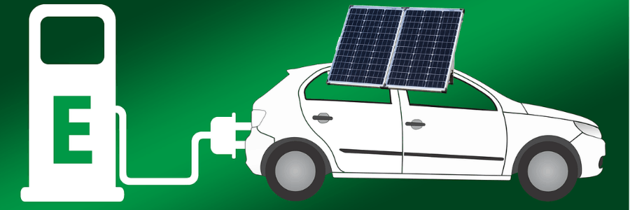 Electric car charging roof solar panels mounting